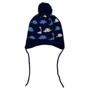 pink or blue gebreide muts navy dino