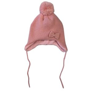 pink or blue gebreide muts roze