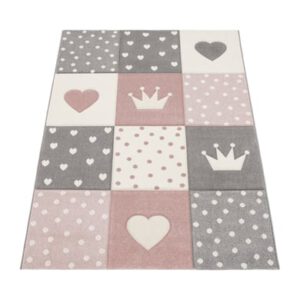 Paco Home Tapijt Roze 133 x 133 cm