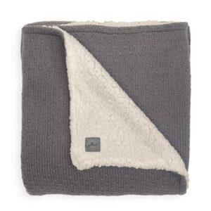 Deken Ledikant Jollein 100×150 Teddy Bliss Knit Storm Grey