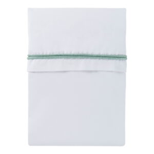Wieglaken gebreide bies mint/wit