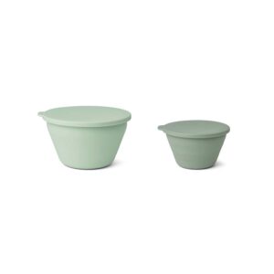 Liewood Dale Opvouwbare Kom Set – Dusty Mint/Faune Green Mix