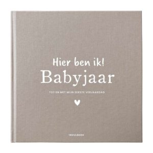 Pink Peach Mijn Babyjaar Invulboek – Brown/Taupe