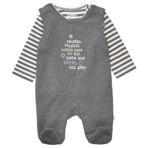 Staccato romper+shirt grafiet gemêleerd