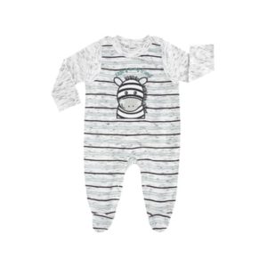 JACKY romperset ZEBRA-rings/grijs-melange