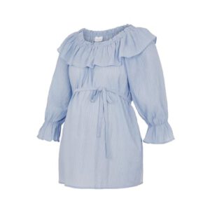 mamalicious Zwangerschapsblouse MLNORA Azuurblauw