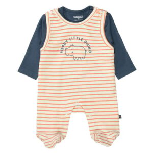 Staccato romper+shirt orange gestreept