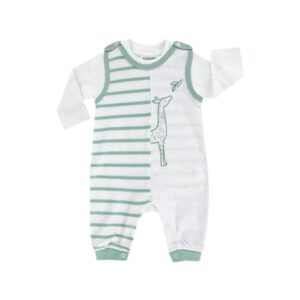 JACKY romperset ANIMAL FRIENDS off white /ringel