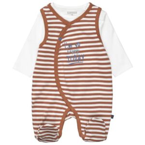STACCATO romper+shirt koffie gestreept