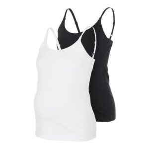 mamalicious Zwangerschapstop MLKERRIE Black /Optisch White