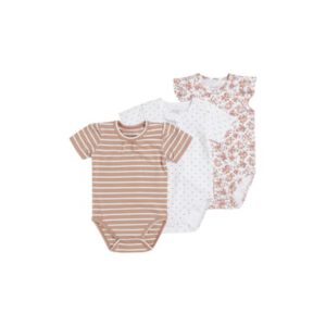 Hust & Claire korte mouw rompertje Barba White 3-pack