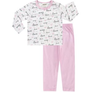 JACKY Pyjama 2st. roze gedessineerd