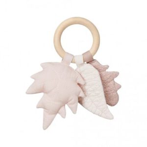 Cam Cam Copenhagen Rammelaar, bladeren met esdoornhouten ring – roos