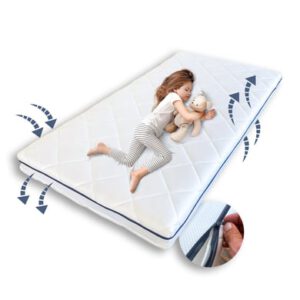 Kids Collective Kindermatras AERO PLUS met ventilatiestroken 10 cm hoog, babymatras 60 x 120 wit zonder hoeslaken