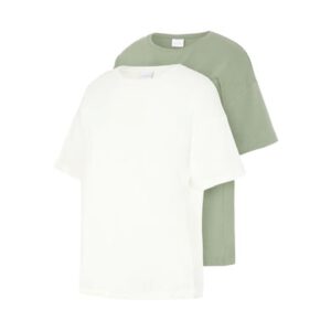 mamalicious Zwangerschapsshirt MLMARY 2-Pack Hedge Green /Snow White