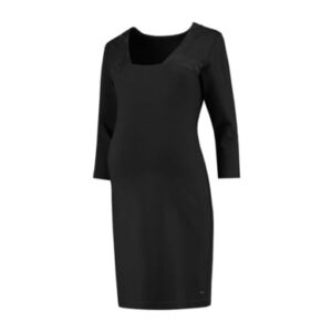 LOVE2WAIT Zwangerschapsjurk Ponte di Roma Suede zwart