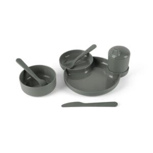 dantoy TINY BIO kinderservies cadeauset, grijs/groen
