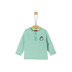 s. Olive r light green Streepje shirt met lange mouwen