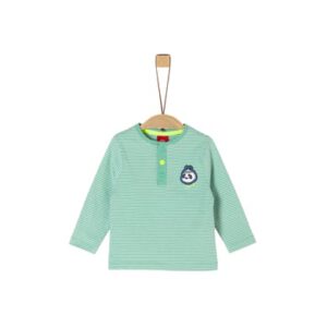 s. Olive r light green Streepje shirt met lange mouwen