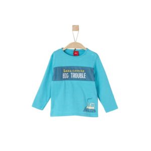 s.Oliver Boys Shirt met lange mouwen turquoise