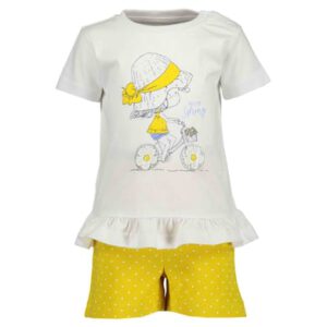 BLUE SEVEN Girls Set van 2 T-Shirt + Shorts Wit
