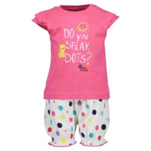 BLUE SEVEN Girls Set van 2 T-Shirt + Shorts Roze Original