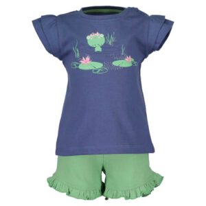 BLUE SEVEN Girls Set van 2 T-shirt + Shorts jeans blauw