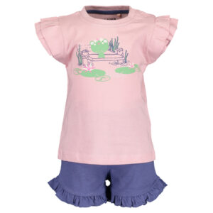 BLUE SEVEN Girls Set van 2 T-shirt + Shorts roze