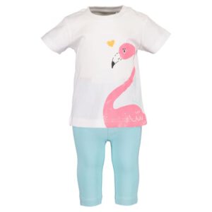 BLUE SEVEN Girls Set van 2 T-Shirt + Capri-broek wit