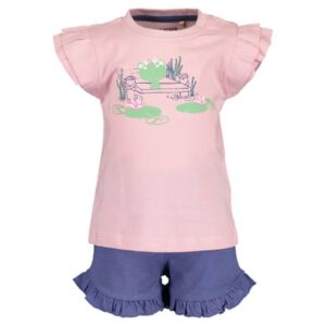 BLUE SEVEN Girls Set van 2 T-shirt + Shorts roze