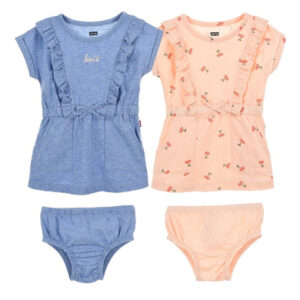 Levi’s® kinder gebreide jurk Twin Pack bleek peach