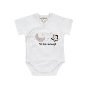 JACKY Wikkellijfje korte mouw WELCOME wit/roze
