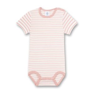 Sanetta Lichaam 1/2 Arm silver roze gestreept