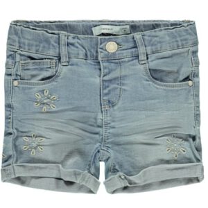name it Shorts Nmfsallo Dnmbanni light blauw denim
