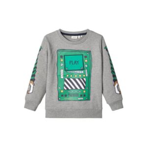 name it Jongens Sweatshirt NMMBOBOT Grijs Melange