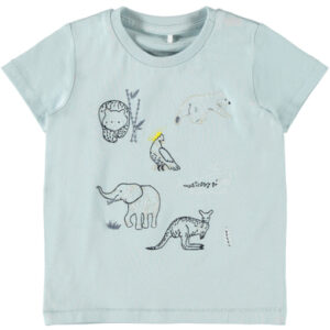 name it T-Shirt Nbmfebos sterling blauw