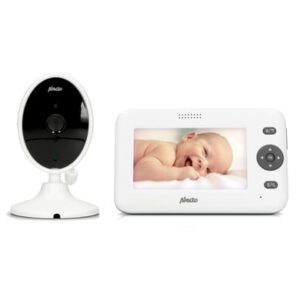 Alecto Babyfoon DVM-140 met camera en 4,3 kleurenscherm, wit