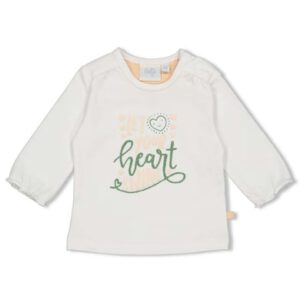Feetje longsleeve Shine Heart s wit