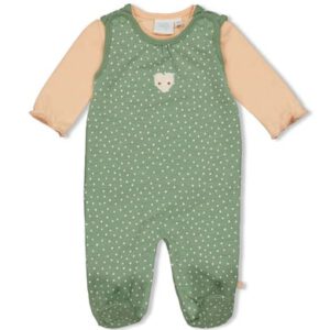 Feetje Romper 2-delig Heart s Groen