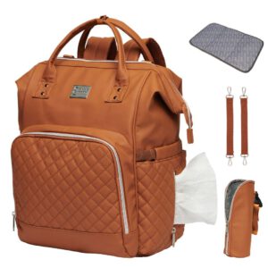 NanaBeebi 2.0 Leren Luiertas – Cognac