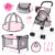 bayer Design Buggyset voor poppen met reiswieg, speelboog en accessoires