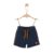 s. Olive r Shorts donkerblauwe melange