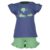BLUE SEVEN Girls Set van 2 T-shirt + Shorts jeans blauw