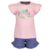 BLUE SEVEN Girls Set van 2 T-shirt + Shorts roze