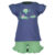 BLUE SEVEN Girls Set van 2 T-shirt + Shorts jeans blauw