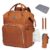 NanaBeebi 2.0 Leren Luiertas – Cognac